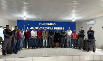 Tenente-Coronel Sandro Barbosa visita Câmara Municipal de Figueirópolis d’Oeste e reforça compromisso com a segurança pública