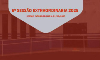 6° SESSÃO EXTRAORDINÁRIA DE 21 DE AGOSTO DE 2025