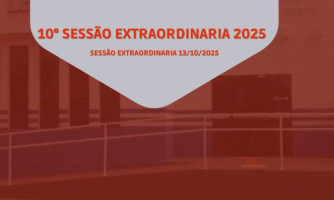 10° SESSÃO EXTRAORDINARIA DIA 13 DE OUTUBRO DE 2025