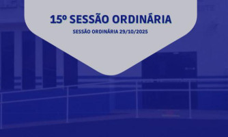 15° SESSÃO ORDINARIA DIA 29 DE OUTUBRO DE 2025