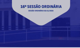 16° SESSÃO ORDINÁRIA DO DIA 03 DE NOVEMBRO DE 2025