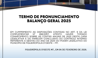 TERMO DE PRONUNCIAMENTO BALANÇO GERAL 2025